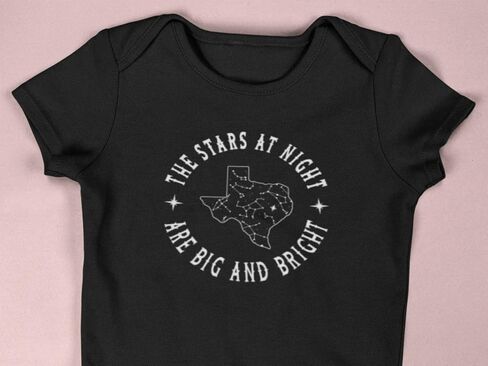 Pop Threads Texas Stars at Night are Big and Bright Song Infant Baby Boy Girl Bodysuit in Saudi Arabia