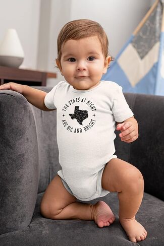 Pop Threads Texas Stars at Night are Big and Bright Song Infant Baby Boy Girl Bodysuit in Saudi Arabia