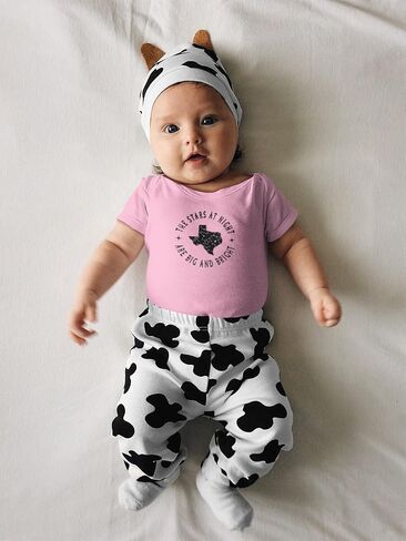 Pop Threads Texas Stars at Night are Big and Bright Song Infant Baby Boy Girl Bodysuit in Saudi Arabia