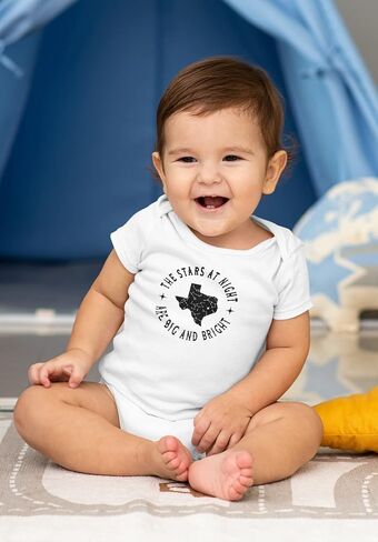 Pop Threads Texas Stars at Night are Big and Bright Song Infant Baby Boy Girl Bodysuit in Saudi Arabia