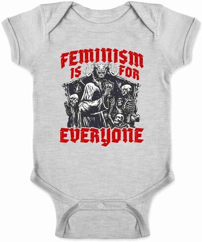 Pop Threads Feminism is for Everyone Metal Punk Emo Goth Infant Baby Boy Girl Bodysuit in Saudi Arabia
