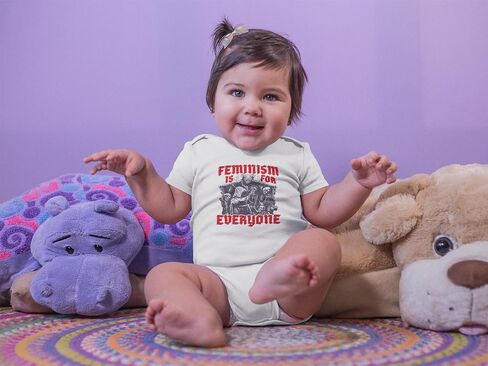 Pop Threads Feminism is for Everyone Metal Punk Emo Goth Infant Baby Boy Girl Bodysuit in Saudi Arabia