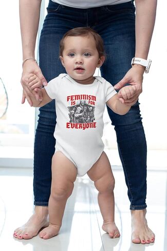 Pop Threads Feminism is for Everyone Metal Punk Emo Goth Infant Baby Boy Girl Bodysuit in Saudi Arabia