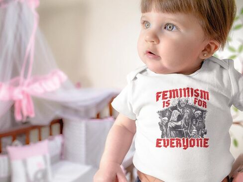 Pop Threads Feminism is for Everyone Metal Punk Emo Goth Infant Baby Boy Girl Bodysuit in Saudi Arabia