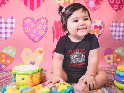 Pop Threads Feminism is for Everyone Metal Punk Emo Goth Infant Baby Boy Girl Bodysuit in Saudi Arabia