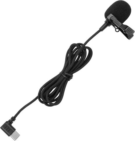 Pilipane Type C Interface Microphone High Sensitivity Noise Cancelling Clip On Microphone for SJ8 SJ9 SJ10 Action Camera Accessory Black 55.1in in Saudi Arabia