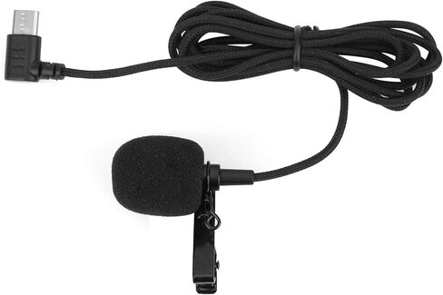 Pilipane Type C Interface Microphone High Sensitivity Noise Cancelling Clip On Microphone for SJ8 SJ9 SJ10 Action Camera Accessory Black 55.1in in Saudi Arabia