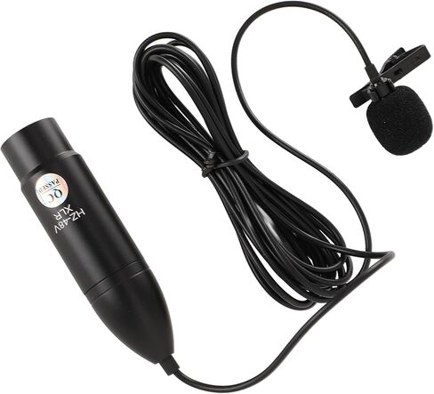 Akozon Professional Lavalier Phone مع 48 فولت الطاقة Omni Directional Loveduction 3 Pin XLR Mono Lapel Mic للتسجيل والمقابلات الواضحة in Kuwait