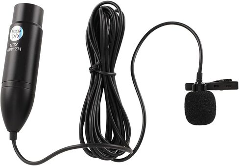 Akozon Professional Lavalier Phone مع 48 فولت الطاقة Omni Directional Loveduction 3 Pin XLR Mono Lapel Mic للتسجيل والمقابلات الواضحة in Kuwait