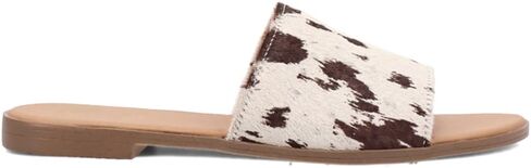 Dingo Women's Tabby Cow Print Slide Flat Sandal in Saudi Arabia