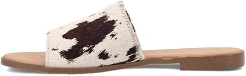 Dingo Women's Tabby Cow Print Slide Flat Sandal in Saudi Arabia
