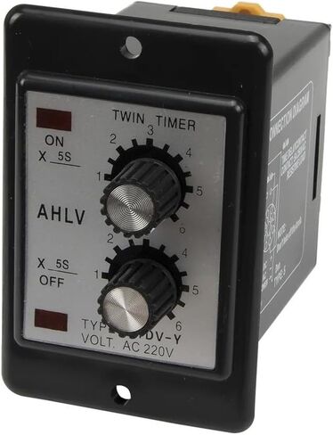 ATDV-y AC 220V CRECT CAME SPDT Time Relay ATDV Series 220VAC TWIN TIMER مع قاعدة 30S*30S 60S*60S 30min*30min 60min*60min (60 min 60min) in Saudi Arabia