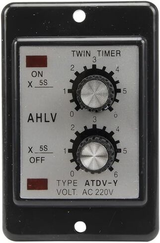 ATDV-y AC 220V CRECT CAME SPDT Time Relay ATDV Series 220VAC TWIN TIMER مع قاعدة 30S*30S 60S*60S 30min*30min 60min*60min (60 min 60min) in Saudi Arabia