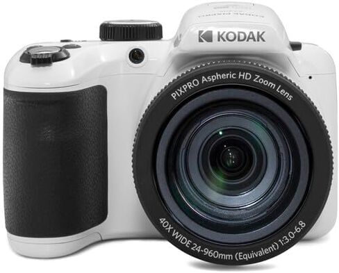 تشمل حزمة الكاميرا الرقمية Kodak Pixpro AZ405: بطاقة ذاكرة Sandisk 64GB SDXC ، حقيبة كاميرا صغيرة ، قارئ بطاقة SD والمزيد (6 عناصر) (أبيض) in Kuwait