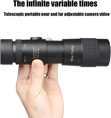 Monoculars Telescope High Power 4K 8-40x40mm High Telephoto Zoom with Low-Light-Level Spotting Scope High Power Lightweight Telescope with Tripod for Birdwatching Hu Binoculars in Saudi Arabia