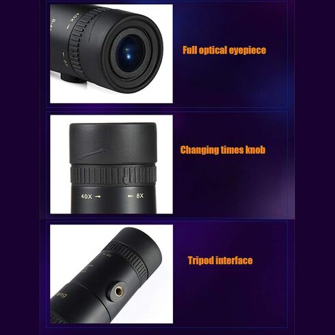 Monoculars Telescope High Power 4K 8-40x40mm High Telephoto Zoom with Low-Light-Level Spotting Scope High Power Lightweight Telescope with Tripod for Birdwatching Hu Binoculars in Saudi Arabia