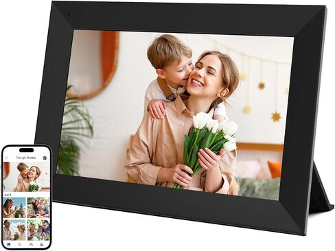 Digital Picture Frame, CozylaHome 10.1" WiFi IPS HD Digital Photo Frame to Share Photos and Videos, AI Enhanced Photo, Shared Mode, Multi-User Upload, Perfect for Christmas & Thanksgiving Gift, White in Saudi Arabia