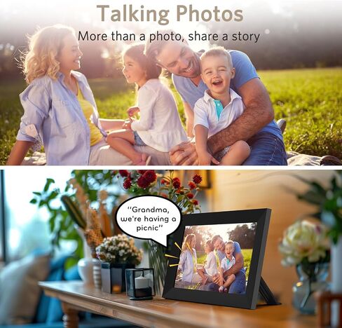 Digital Picture Frame, CozylaHome 10.1" WiFi IPS HD Digital Photo Frame to Share Photos and Videos, AI Enhanced Photo, Shared Mode, Multi-User Upload, Perfect for Christmas & Thanksgiving Gift, White in Saudi Arabia