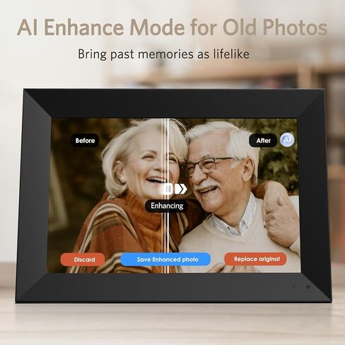 Digital Picture Frame, CozylaHome 10.1" WiFi IPS HD Digital Photo Frame to Share Photos and Videos, AI Enhanced Photo, Shared Mode, Multi-User Upload, Perfect for Christmas & Thanksgiving Gift, White in Saudi Arabia