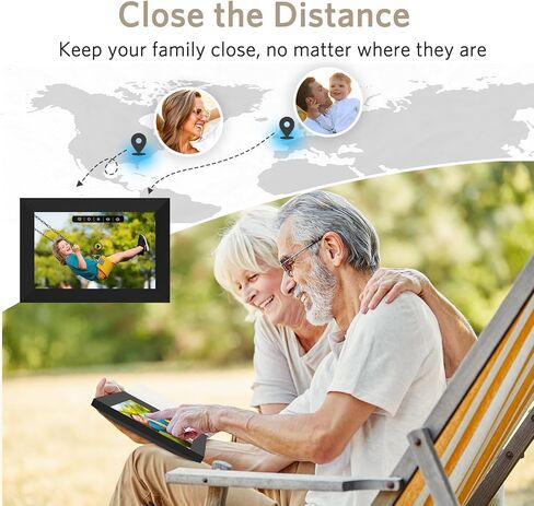 Digital Picture Frame, CozylaHome 10.1" WiFi IPS HD Digital Photo Frame to Share Photos and Videos, AI Enhanced Photo, Shared Mode, Multi-User Upload, Perfect for Christmas & Thanksgiving Gift, White in Saudi Arabia