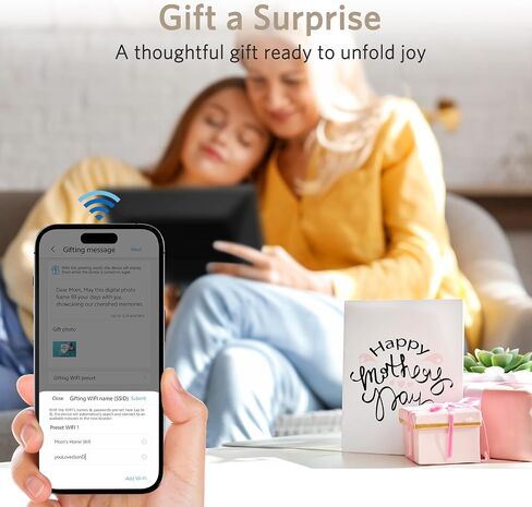 Digital Picture Frame, CozylaHome 10.1" WiFi IPS HD Digital Photo Frame to Share Photos and Videos, AI Enhanced Photo, Shared Mode, Multi-User Upload, Perfect for Christmas & Thanksgiving Gift, White in Saudi Arabia