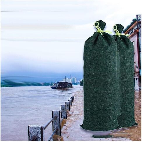 TIST Waterproof Sandbags for Garages 10-Piece Set of Long Canvas Flood Control Sandbags Reusable Rainproof, Windproof, and Flood Control Sandbags Quick Absorbing Flood Sandbags(25X70CM) in Saudi Arabia