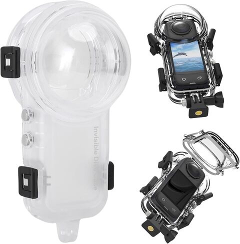 VBESTLIFE for X5 Invisible Panoramic Camera Dive Case, 60m/197ft Water Proof Case Protective Underwater Diving Housing Shell for X5 with Bracket Accessories in Saudi Arabia