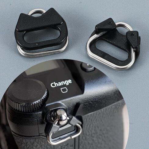 Lug Ring Camera Strap, Stainless Steel Triangle Split Ring and ABS Cap with All Brand D-SLR Rangefinder Mirrorless Camera W/Round Eyelet,for Cameras Shoulder Strap Belt Hook Lanyard in Saudi Arabia