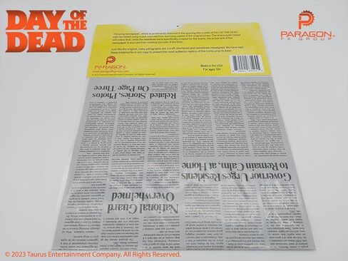 Day of The Dead: The Dead Walk Newspaper Prop Replica in Saudi Arabia