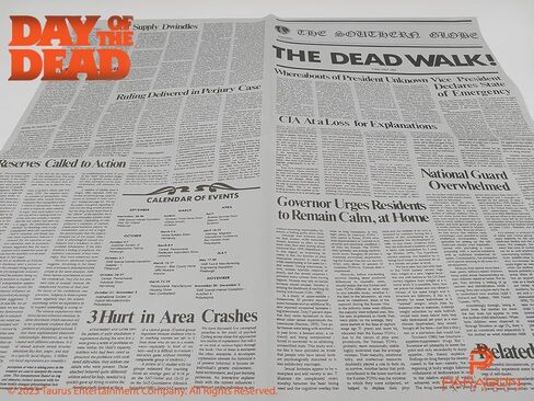 Day of The Dead: The Dead Walk Newspaper Prop Replica in Saudi Arabia