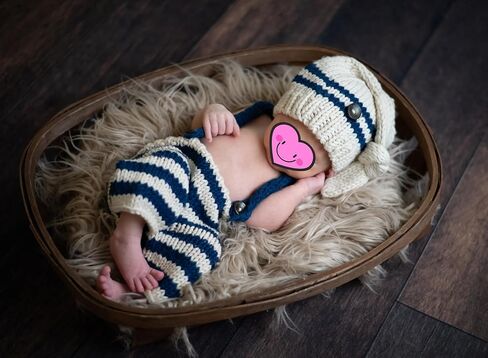 مجموعة التصوير الفوتوغرافي حديثي الولادة ، مجموعة أزياء كروشيه متبكّمة ، زي صور الطفل ، إكسسوارات تصوير صور حديثي الولادة المصنوعة يدويًا in Kuwait