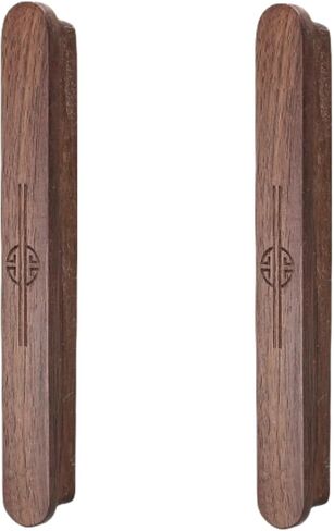 Furniture Handles 2Pcs Chinese Style Log Embossed Curved Drawer Handle Wooden Cabinet Wardrobe Door Children's Room Handle 128Mm Oak(Walnut,192mm) in Saudi Arabia