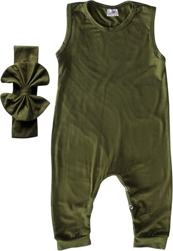 Silky Sleeveless Baby Romper for Boys and Girls-Boy, Girl, Gender Neutral in Kuwait