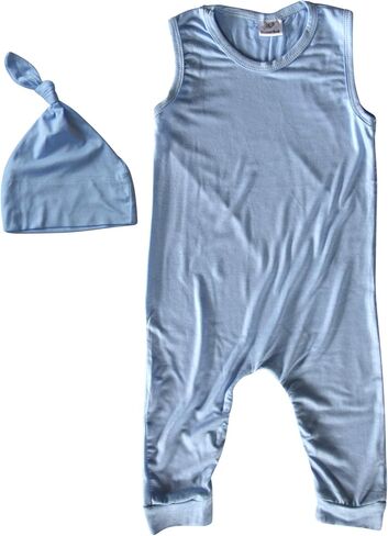 Silky Sleeveless Baby Romper for Boys and Girls-Boy, Girl, Gender Neutral in Kuwait