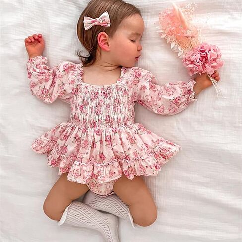 Newborn Infant Baby Girl Clothes Rompers Summer Jumpsuits Bodysuit+Headband Short Sleeve Playsuits in Kuwait