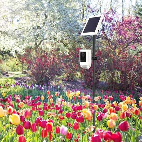 حصة Universal Ground Mount Bracket للكاميرات الأمنية في الهواء الطلق وألواح الطاقة الشمسية ، متوافقة مع الحلقة ، وميض ، Eufy ، Google Nest ، Arlo ، Wyze ، Simplisafe ، 1/4 كاميرات لولبية (أسود) in Kuwait