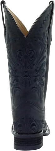 Corral Boots Women's All Black Tooled Inlay Square Toe Boots in Saudi Arabia