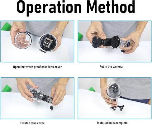 Yunir 45m/147ft Diving Aviving for Osmo 3 ، قشرة الإسكان الخاصة بالمياه تحت الماء من أجل إكسسوارات حماية كاميرا Osmo 3 للتزلج على التزلج على الأمواج in Saudi Arabia