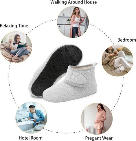 L-RUN Adult Home Slipper Cozy Warm Indoor House Shoes Multiple Styles/Colors Non-Slip Soft Sole for Women/Men Daily Wear in Saudi Arabia