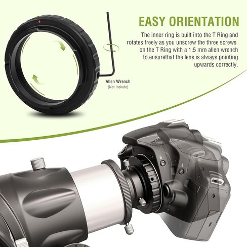 Alstar T Ring Adapter for Pentax SLR/DSLR Cameras - Bundle with - 1.25" Fixed Camera Adapter in Saudi Arabia