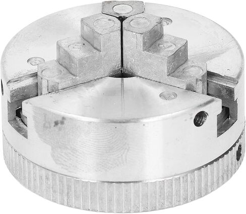 Sorandy 3 Jaw Lathe Chuck with Connecting Rod and Wrench, Self Centering Wood Turning Chuck, Power Lathe Accessory, Plate with M 12x1 Connecting Rod, 10-35mm Clamping in Saudi Arabia