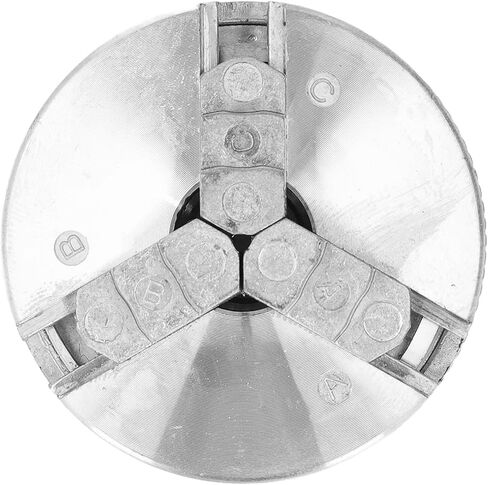 Sorandy 3 Jaw Lathe Chuck with Connecting Rod and Wrench, Self Centering Wood Turning Chuck, Power Lathe Accessory, Plate with M 12x1 Connecting Rod, 10-35mm Clamping in Saudi Arabia