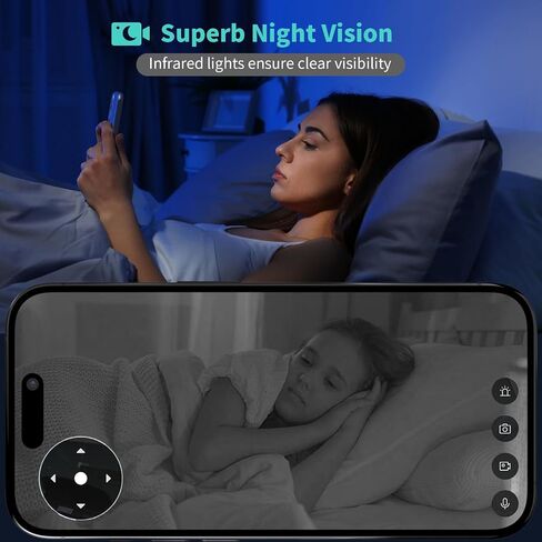 كاميرا أمان ، كاميرا أمان داخلية 2K HD ، 360 درجة PAN/TILT PET CAMERA 2.4G و 5G WIFI ، الكشف عن الحركة ، الصوت ثنائي الاتجاه ، صفارات الإنذار ، الرؤية الليلية ، Cloud SD Card Alexa Google Assistant in Saudi Arabia
