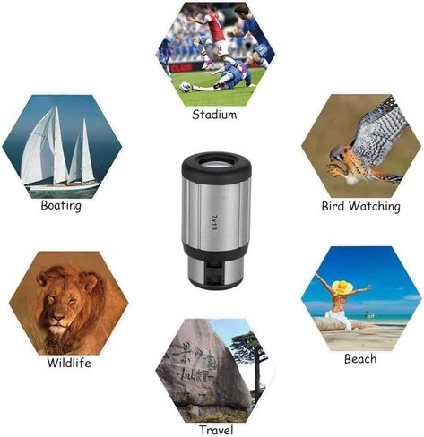Portable Binoculars High Power 7X18, Telescopic Monocular Compact with Life Waterproof BAK4 Prism Lens Monocular for Bird Watching in Saudi Arabia