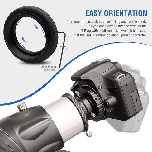 ALSTAR T RING محول لجميع كاميرات Canon EOS SLR/DSLR - حزمة مع - 1.25 "T -Adapter in Saudi Arabia