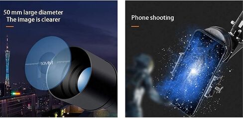 2021 Updated 50mm Travel Astronomy Telescope Portable Lightweight Refractor Telescope - Coated High-Definition Eyepiece - Ideal Telescope for Beginners Kids and Adult in Saudi Arabia