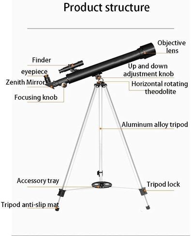 2021 Updated 50mm Travel Astronomy Telescope Portable Lightweight Refractor Telescope - Coated High-Definition Eyepiece - Ideal Telescope for Beginners Kids and Adult in Saudi Arabia