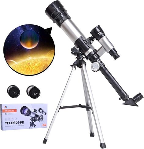 تلسكوب لعلم الفلك 50 ملم HD Telescope Telescope والمبتدئين مع ترايبود قابل للتعديل ونطاق الباحث مثالي للأطفال التعليمية والهدية in Saudi Arabia