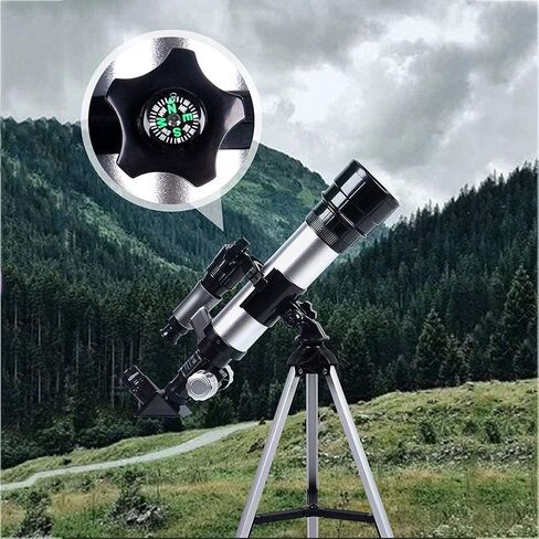Professional Portable Telescope for Kids Beginners 74Mm Adjustable Refractor Astronomical Telescope with Tripod Eyepieces Compass Star Finder Lens Astronomy Stargazing Toy in Saudi Arabia