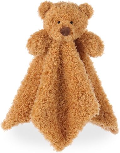 Apricot Lamb Velvet Bear Soft Loveys for Babies, Security Blanket for Baby Boy and Girl, 14x14 Inches for Infant and Toddlers in Saudi Arabia